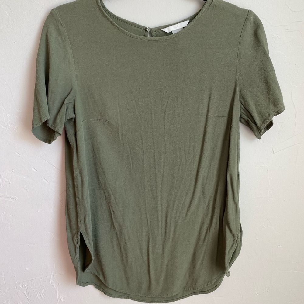 Army green blouse